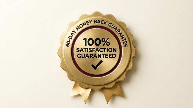gold seal reading 60-day money back guarantee and 100 percent satisfaction